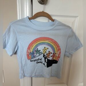 Chaser Light Blue Grateful Dead Tee with Rainbow Bears